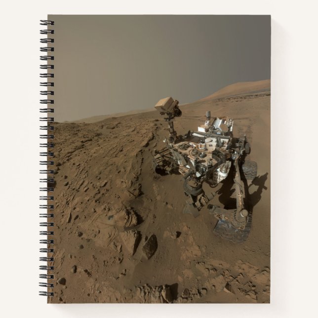 Mars Neugier Roter Marsch Landschaft Notizbuch (Vorderseite)