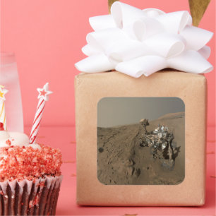 Mars Neugier Roter Marsch Landschaft Quadratischer Aufkleber