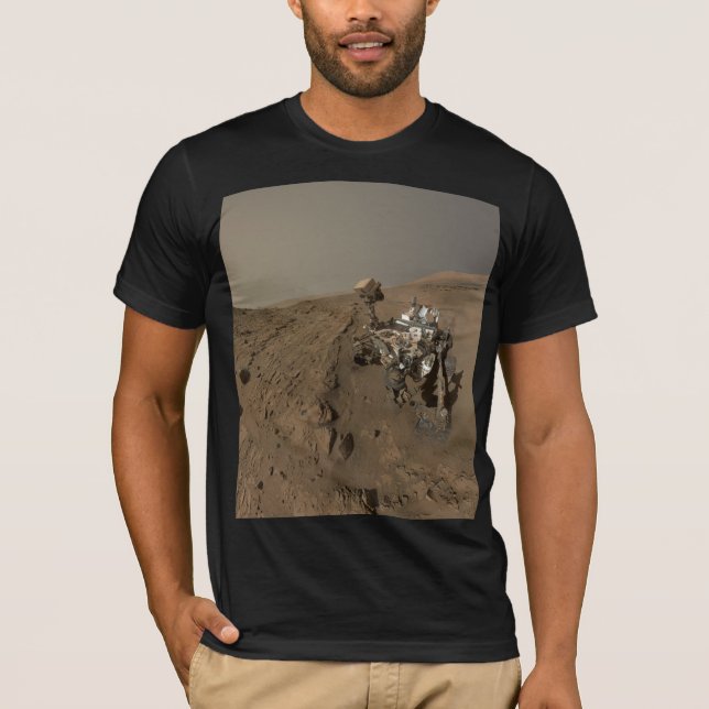 Mars Neugier Roter Marsch Landschaft T-Shirt (Vorderseite)