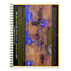 Mars offizieller Tourplan Notizblock