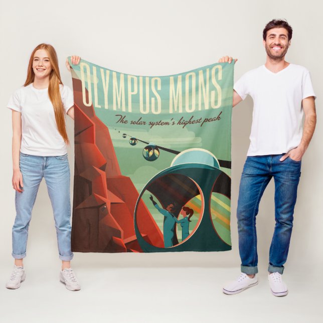 Mars Olympus Mons Höchstes Vulkansolarsystem Fleecedecke (Beispiel)