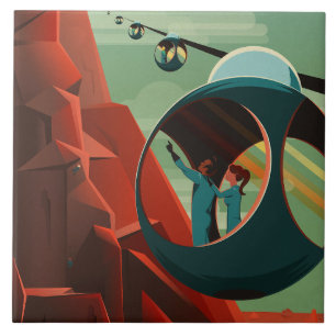 Mars Olympus Mons Höchstes Vulkansolarsystem Fliese