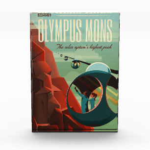 Mars Olympus Mons Höchstes Vulkansolarsystem Fotoblock