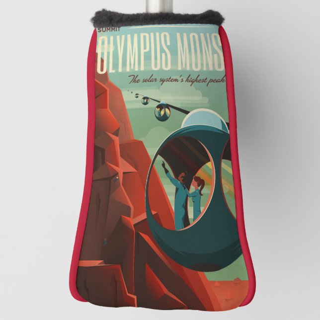 Mars Olympus Mons Höchstes Vulkansolarsystem Golf Headcover (Rotieren 90)