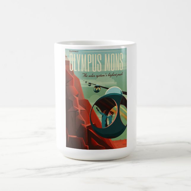 Mars Olympus Mons Höchstes Vulkansolarsystem Kaffeetasse (Mittel)