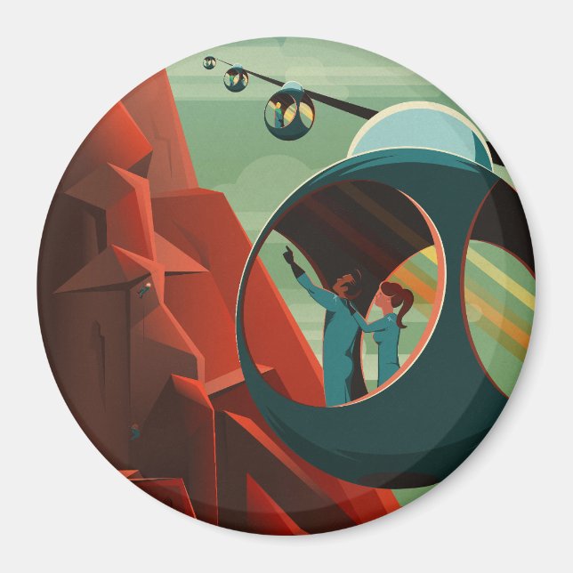 Mars Olympus Mons Höchstes Vulkansolarsystem Magnet (Vorne)