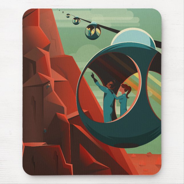 Mars Olympus Mons Höchstes Vulkansolarsystem Mousepad (Vorne)