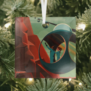 Mars Olympus Mons Höchstes Vulkansolarsystem Ornament Aus Glas