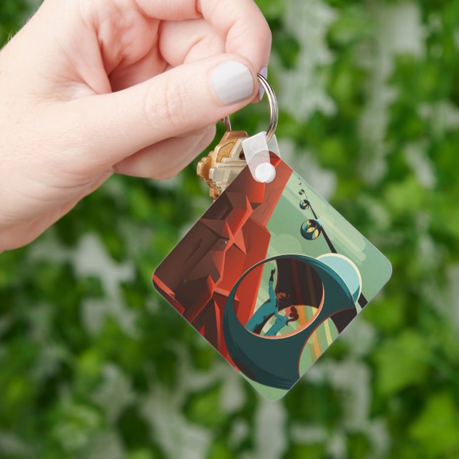 Mars Olympus Mons Höchstes Vulkansolarsystem Schlüsselanhänger (Hand)