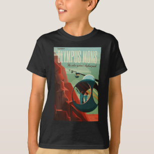 Mars Olympus Mons Höchstes Vulkansolarsystem T-Shirt