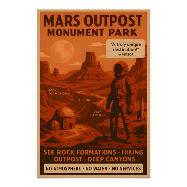 Mars Outpost Monument Park - Poster (Vorderseite)