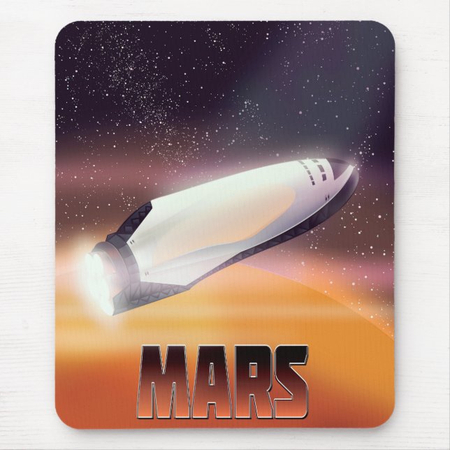 Mars-Plakat Mousepad (Vorne)