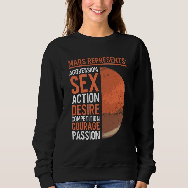 Mars Planet Astrology Mars Spirituality Sweatshirt (Vorderseite)