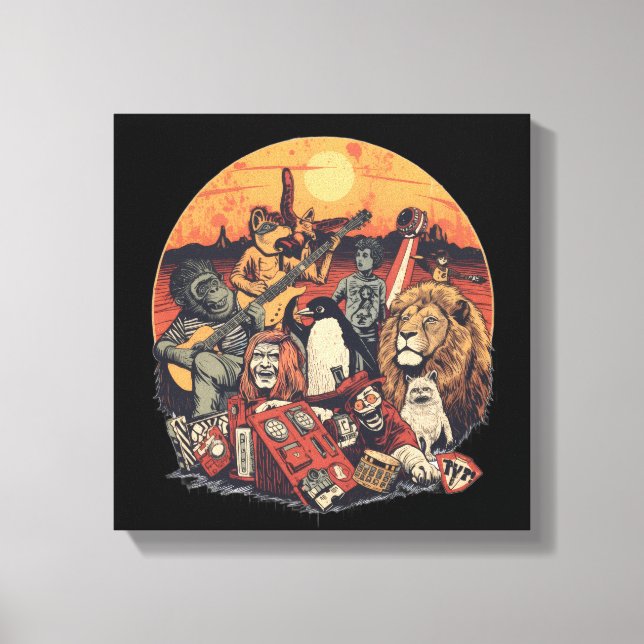 Mars Pop Party Animals – Fun Music & Space Culture Leinwanddruck (Vorderseite)