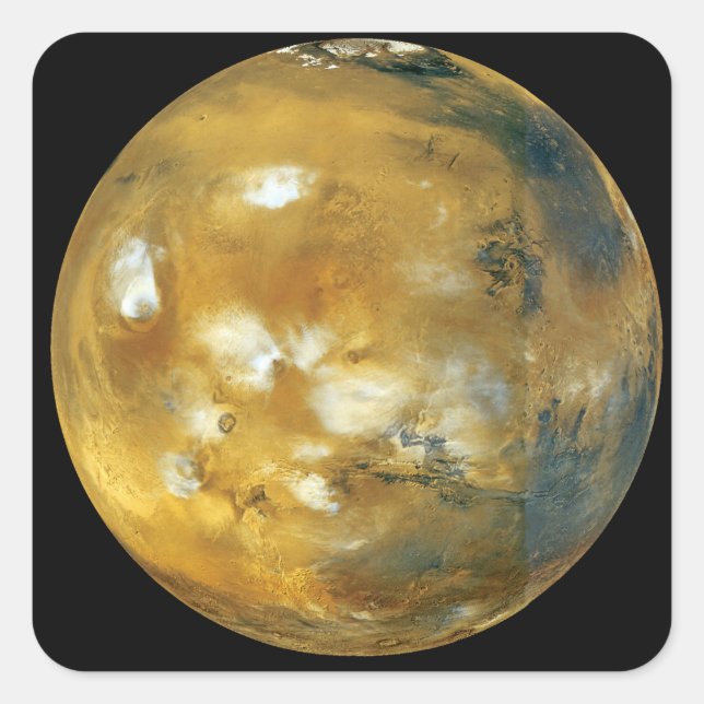Mars Quadratischer Aufkleber (Vorderseite)
