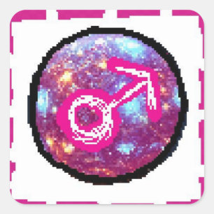 Mars Quadratischer Aufkleber