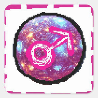 Mars Quadratischer Aufkleber