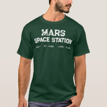 Mars-Raumstation Vintage-Logo T-Shirt