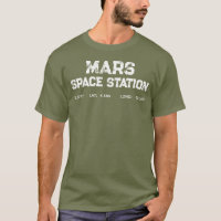 Mars-Raumstation Vintage-Logo-T-Shirt