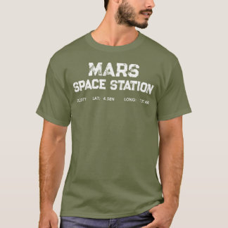 Mars-Raumstation Vintage-Logo-T-Shirt T-Shirt