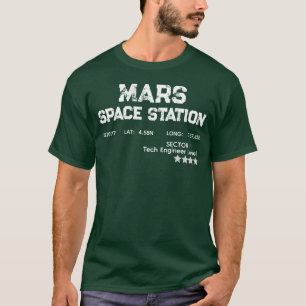 Mars-Raumstation Vintage-Logo-T-Shirt T-Shirt