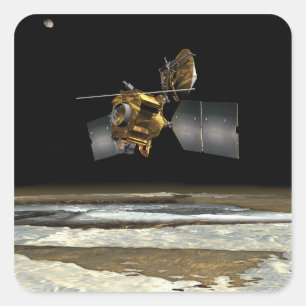 Mars Reconnaissance Orbiter 2 Quadratischer Aufkleber