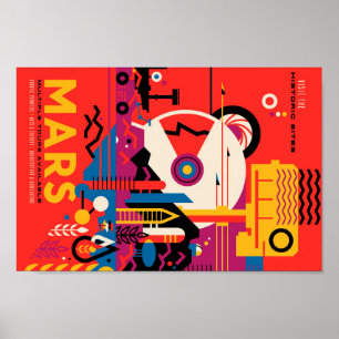 Mars-Reise-Plakat Poster