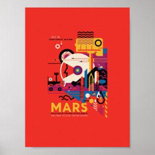Mars-Reise-Plakat, Tourist, Planet, Astronomie Poster