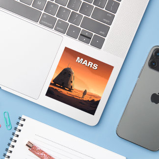 Mars reisen aufkleber