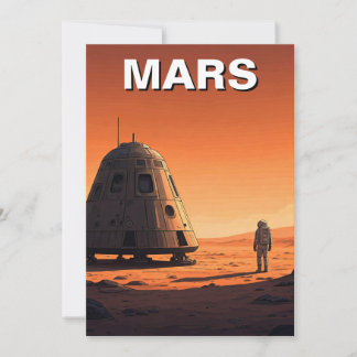 Mars reisen feiertagskarte