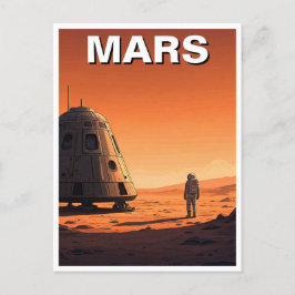 Mars reisen postkarte