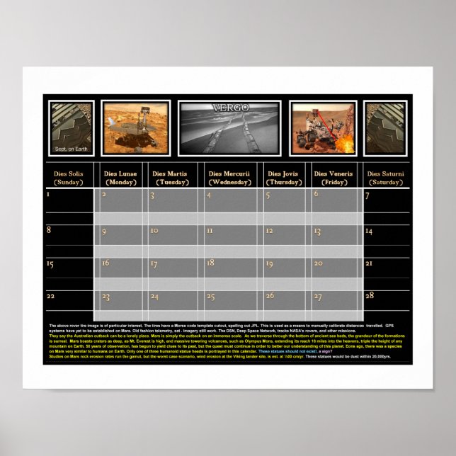 Mars Rover & Morse Code Poster (Vorne)