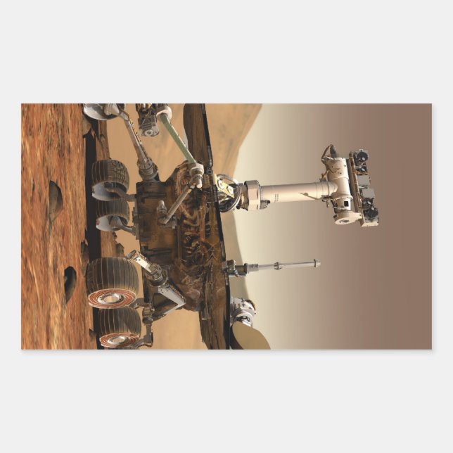 Mars Rover Rechteckiger Aufkleber (Vorderseite)