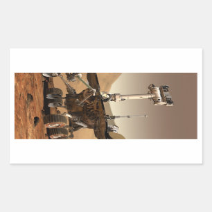 Mars Rover Rechteckiger Aufkleber