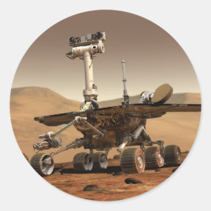 Mars Rover Runder Aufkleber