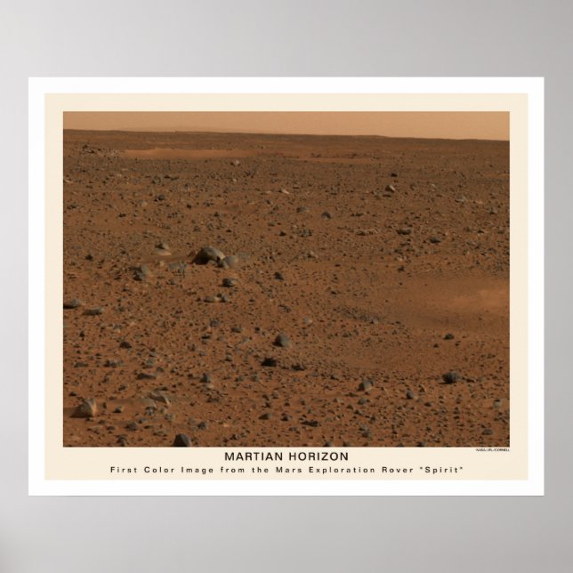 Mars Rover Spirit Erstes Foto 2004 Poster (Vorne)