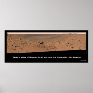 Mars Rover Spirit's Destination: Columbia Hills Poster