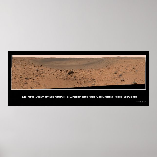 Mars Rover Spirit's Destination: Columbia Hills Poster (Vorne)