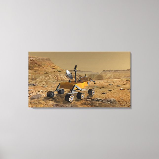 Mars Science Laboratory reist in der Nähe eines Ca Leinwanddruck (Vorderseite)