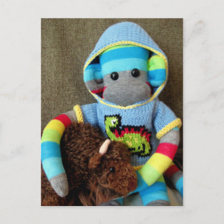 Mars Sock Monkey Post Card - Jed Postkarte