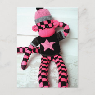 Mars Sock Monkey Post Card - Monique Postkarte