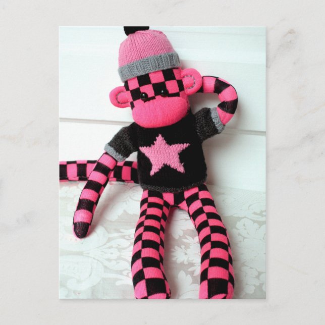 Mars Sock Monkey Post Card - Monique Postkarte (Vorderseite)