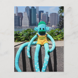 Mars Sock Monkey Post Card - Stuart Postkarte