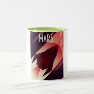 Mars Starship Art Deco Art Collection Zweifarbige Tasse