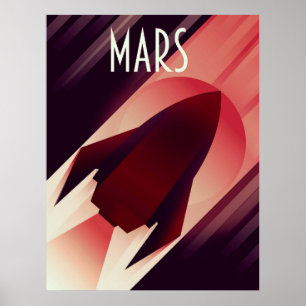 Mars Starship Kunst-Deko-Raum-Kunst Poster