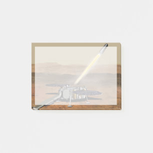 Mars starten aus den Mars. Post-it Klebezettel