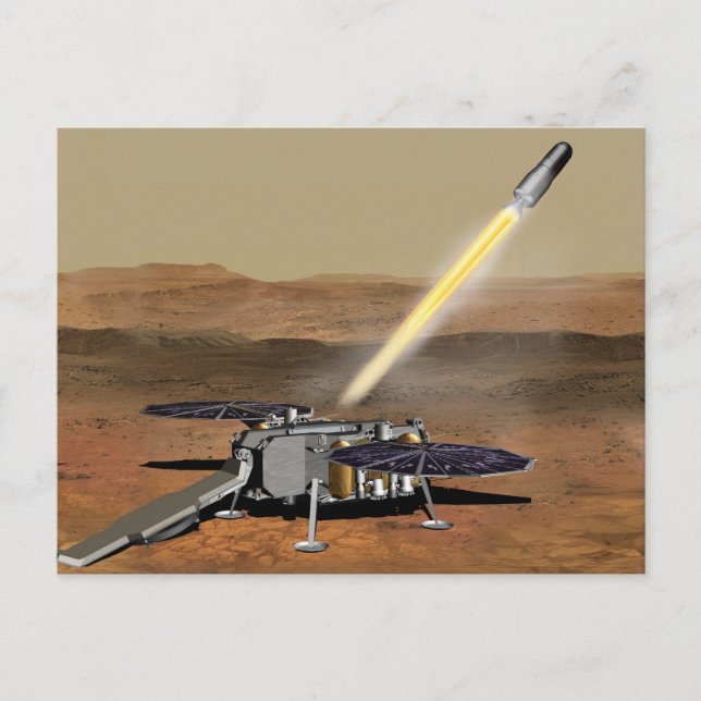 Mars starten aus den Mars. Postkarte (Vorderseite)