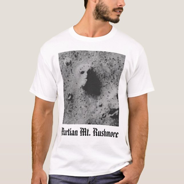 Mars stellen, der Marsmount rushmore gegenüber T-Shirt (Vorderseite)