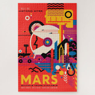 Mars-Touristen-Plakat Puzzle