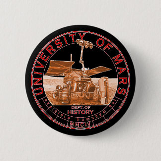Mars University of Red Orange White Logos Button